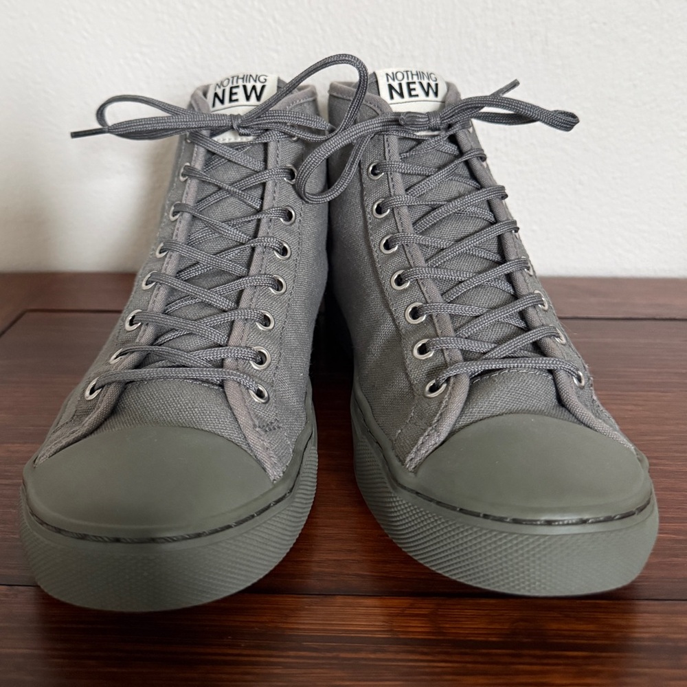 Nothing New Gray Green Women's High-Top Sneakers